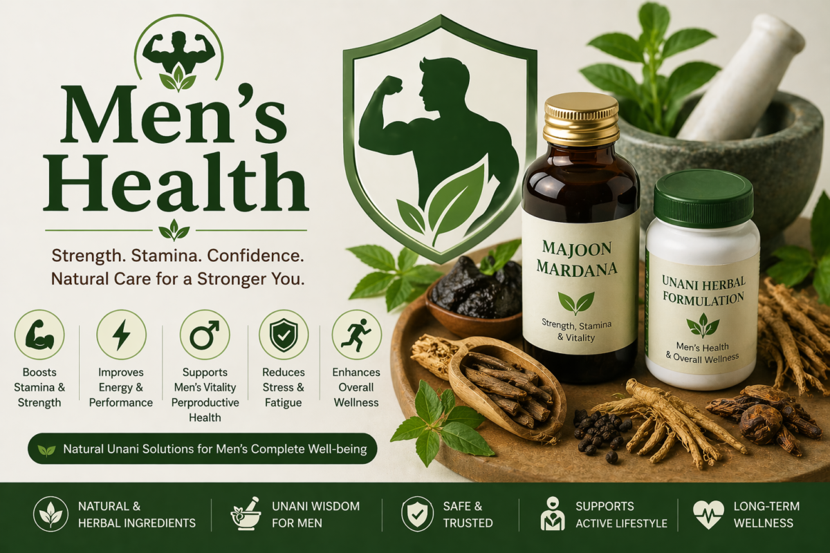 Vitality, stamina, reproductive health Traditional Unani tonics and formulations